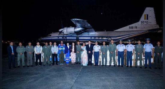 ආධාර රැගත් මියන්මාර ගුවන් යානයක් කටුනායකට